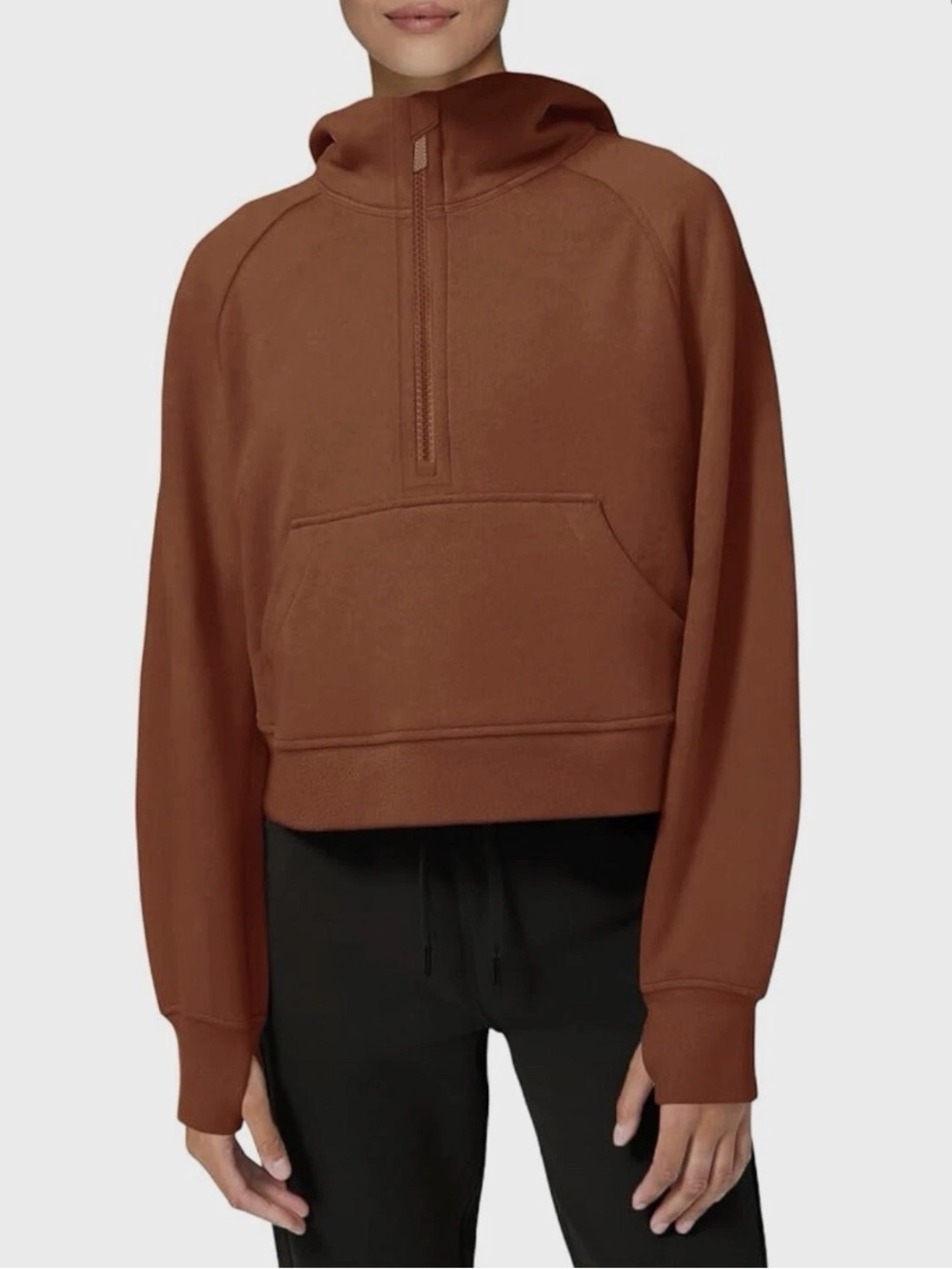 LASlulu Women's Half-Zip  Sweatshirt lulu emon Dupe Brand New
